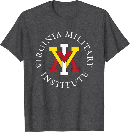 Vista 3 de VMI Keydets Stamp - Camiseta con licencia oficial, Negro