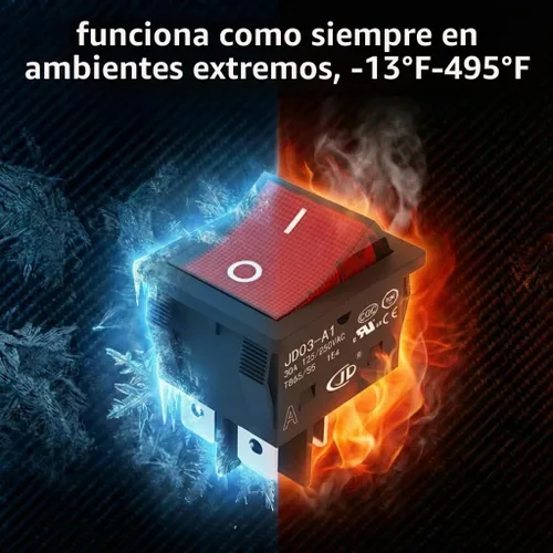 Vista 4 de lcocove JD 2 unids 30A Interruptor de alimentación 12V/24V/36V KCD4 DC Interruptor basculante de barco Interruptor de encendido/apagado 4Pins Luz