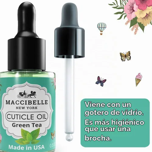 Vista 4 de Aceite para cutículas de 0.5 onzas – Cura cutículas secas agrietadas (té verde, 0.5 onzas líquidas)