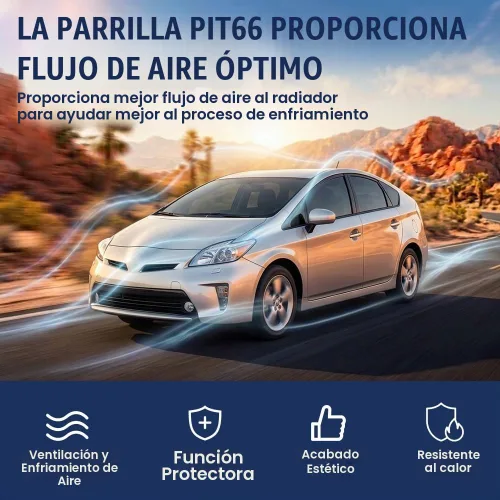 Vista 2 de PIT66 Parrilla de parachoques frontal imprimada negra compatible con Toyota Prius 2012-2015 5310247020, TO1036157
