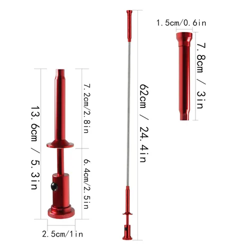 Vista 2 de Herramienta de recogida de garras con luz LED magnética brillante, herramienta de recogida magnética de 24.4 pulgadas de largo, herramienta