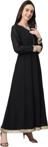 Vista 6 de Janasya Indian Georgette - Kurta sólido para mujer con Dupatta