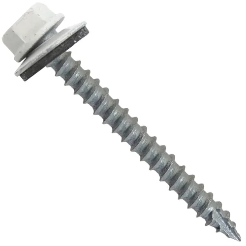 Vista 255 de TORNILLOS PARA TECHOS DE METAL #14: (250) Tornillos x 1" ABC GRIS Tornillo para techo de chapa metálica con cabeza hexagonal y arandela.