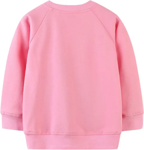 Vista 2 de HILEELANG - Sudaderas de cuello redondo para niñas, manga larga, para invierno