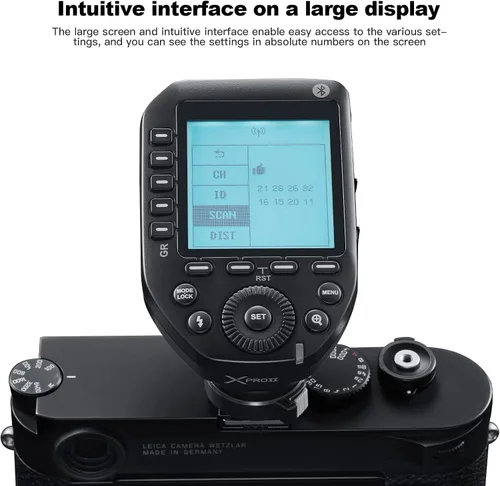 Vista 7 de Godox XProII-N TTL Transmisor de disparador de flash inalámbrico compatible con cámaras Nikon, 2.4G 1/8000s HSS, conexión Bluetooth, nuevo bloqueo
