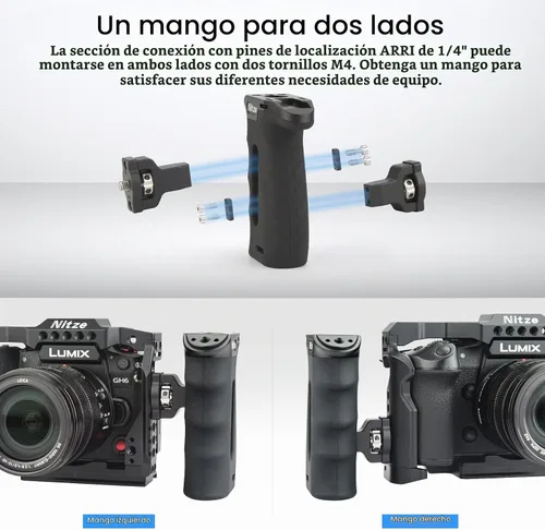 Vista 4 de Nitze - Mango lateral ergonómico con pasadores de localización de 1/4" - PA29D