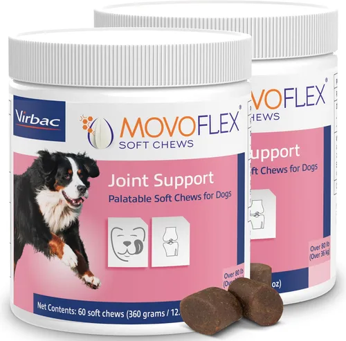Vista 12 de MOVOFLEX - Masticables suaves para el apoyo de cadera y articulaciones para perros pequeños, 60 unidades de Virbac