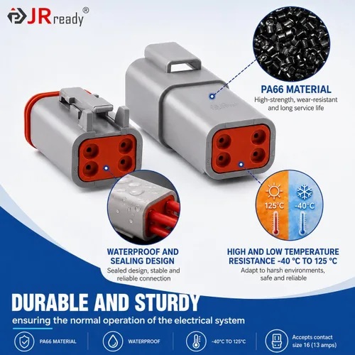 Vista 6 de ST6310 Deutsch DT Kit de conector con crimpador, 2 3 4 6 8 12 pines conectores de cable impermeables automotrices con herramienta de crimpado