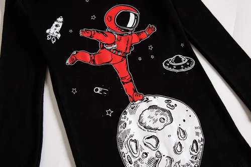 Vista 3 de Little bety - Pijama navideño para niños 100% algodón, diseño de manga larga