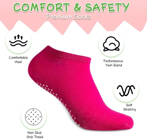 Vista 3 de SATINIOR 13 pares de calcetines atléticos antideslizantes con agarre pegajoso, calcetines deportivos para yoga, pilates, ballet, barre para mujeres