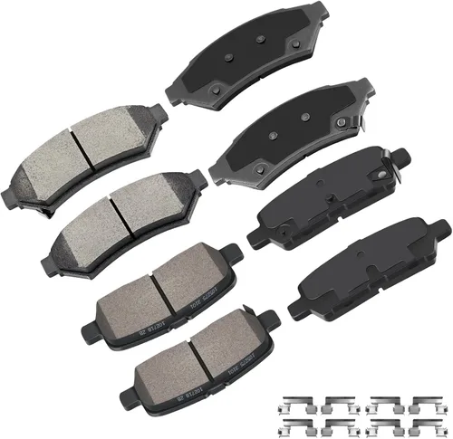 Vista 30 de cciyu Juego de pastillas de freno delanteras de cerámica profesional D681 para BMW 530i, 97-03 para BMW 540i, 95 97-01 para BMW 740i, 95-01 para BMW