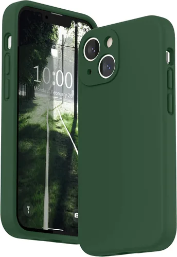 Vista 19 de SURPHY Funda compatible con iPhone 13 Mini con protector de pantalla, (protección de cámara y forro de microfibra suave), funda de silicona líquida
