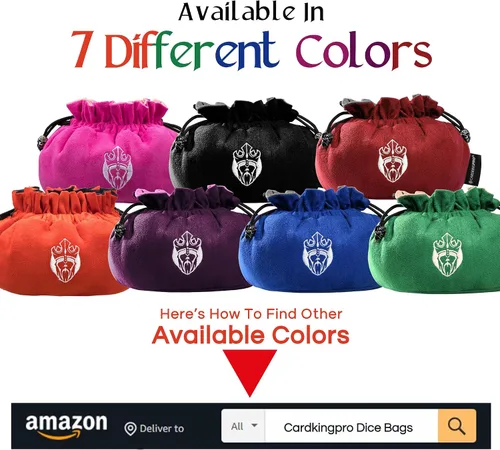Vista 4 de CardKingPro Bolsas para Dados Inmensos con Bolsillos - Negro - Capacidad para más de 150 Dados - Ideal para Acaparadores de Dados [Diseño Patentado]