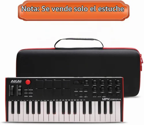 Vista 7 de LTGEM - Funda rígida para Akai Professional MPK Mini Plus - Controlador de teclado MIDI USB - Bolsa de almacenamiento protectora de viaje