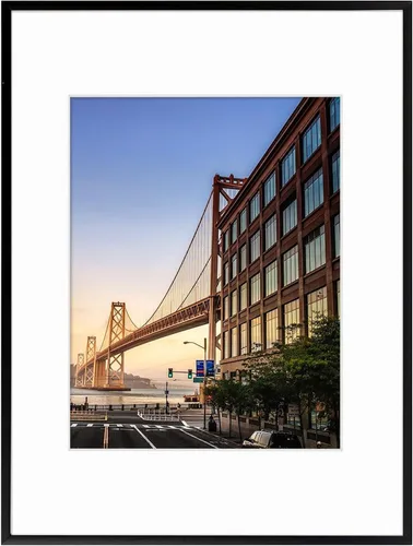 Vista 17 de Frametory, Portarretratos de aluminio negro de 6 x 8 pulgadas, juego de 1, ideal para mostrar fotos de 5 x 7 con paspartú o 6 x 8 sin paspartú