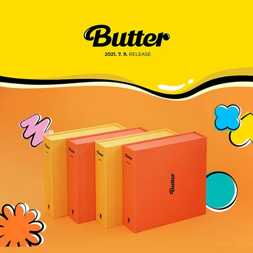 Vista 2 de Álbum BTS - [Butter] (versión crema) CD-R + libro de fotos + tarjetas líricas + tarjeta de foto instantánea + soporte de fotos + tarjeta de mensaje
