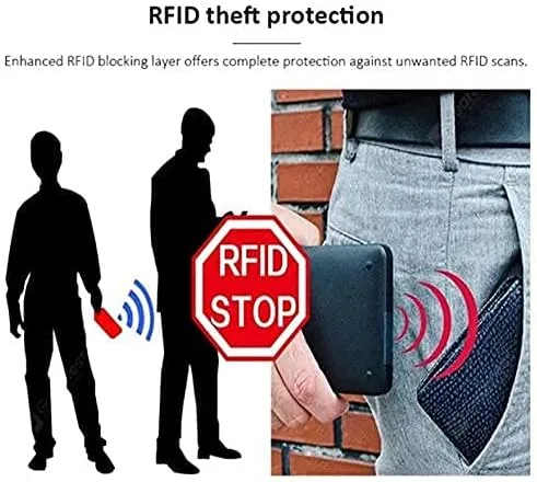 Vista 7 de Leatherboss - Cartera de piel con doble cremallera con seguridad RFID
