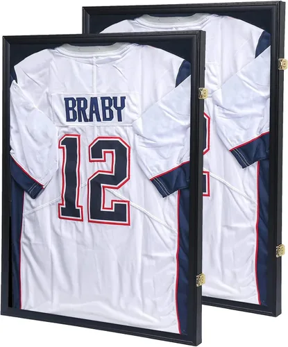 Vista 8 de KCRasan Marco de Exhibición para Jersey - Marcos Grandes con Cerradura Caja de Sombra con Protección UV para Béisbol Baloncesto Fútbol Soccer Hockey