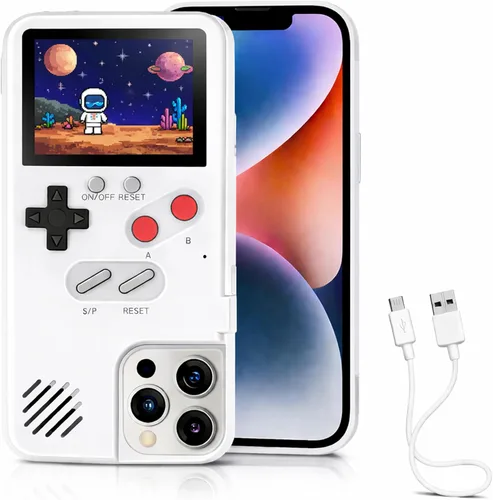 Vista 11 de Funda para teléfono de juegos, 168 videojuegos pequeños integrados, color negro, compatible con iPhone 12 Mini