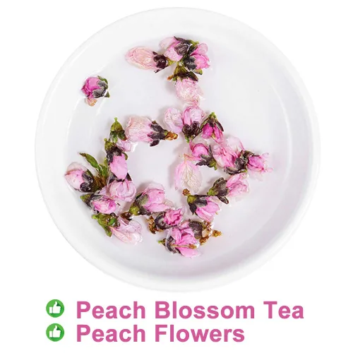 Vista 5 de Plant Gift 100% Té de flores de melocotón seco puro , flores de durazno 1.41 oz Sin OMG. Sin aditivos. Té de hierbas naturales flores de durazno