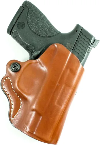 Vista 14 de DeSantis Funda de cuero OWB Mini Scabbard para pistolas y revólveres, funda de transporte abierta para hombres y mujeres, de extracción rápida