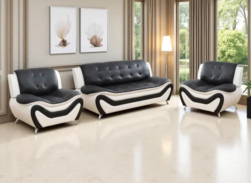 Vista 41 de Sofás de cuero, juego de sofás de sala, sofá para dormitorio, apartamento, juegos de muebles de sala de estar de cuero
