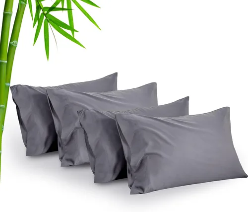 Vista 43 de BEDELITE - Juego de 2 fundas de almohada con solapa, tamaño estándar, rayón de bambú, frescas, suaves y transpirables, para personas calurosas