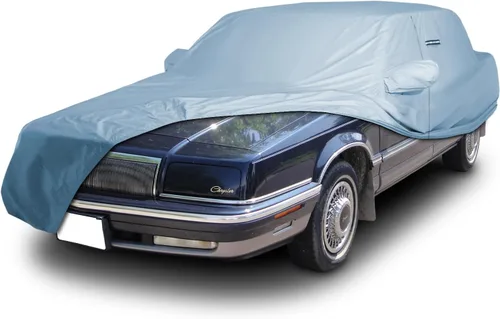 Vista 45 de iCarCover Funda de automóvil personalizada Premium para Chrysler Imperial 1957-1975, resistente, impermeable, para todo tipo de clima, lluvia Negro