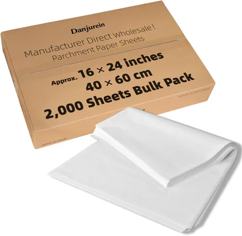 Vista 19 de Cuadrados de papel pergamino pequeños comerciales de 4 x 4 pulgadas (43,200 hojas), sin blanquear, antiadherentes, precortados, para envoltorios