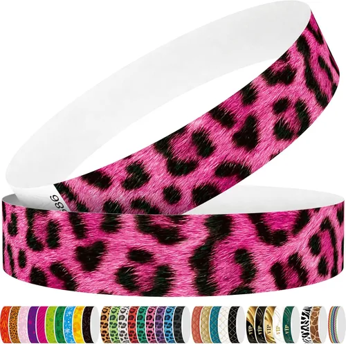 Vista 26 de Tyvek - Pulseras para eventos, diseño creativo de color, pulseras de papel de 3/4 pulgadas, paquete de 250 unidades para fiestas, agrupaciones, Negro