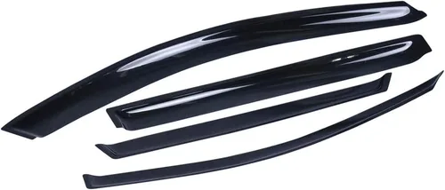 Vista 3 de IKON MOTORSPORTS - Visera de ventana compatible con Toyota RAV4 Xa30 Sport 2006-2012, estilo delgado, acrílico, teñido de humo y semitransparente, 4