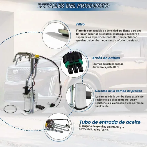 Vista 2 de Módulo de Ensamblado de Bomba de Combustible E3621S Compatible con C1500, C2500, C3500, K1500, K2500, K3500 de 1988 1989 1990 1991 1992 1993 1994