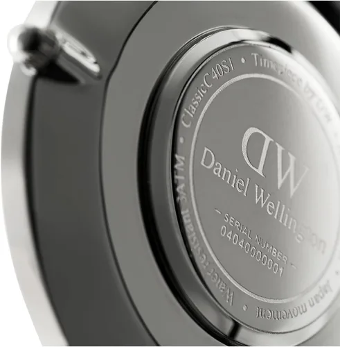 Vista 4 de Daniel Wellington Reloj Clásico Tela Oro Rosa (Poliéster)