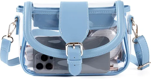 Vista 11 de Bolsa transparente para eventos de estadio, bolso cruzado Negro