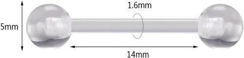 Vista 2 de Anillos de pezón de plástico transparente de 0.49 oz y 0.56 oz para cirugía, embarazo embarazada, destete de maternidad, joyería de piercing