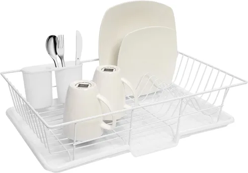 Vista 18 de Sweet Home Collection - Escurridor de platos y soporte para utensilios fáciles de usar