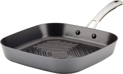 Vista 11 de Rachael Ray Cook + Create Sartén para Freír Anodizada Dura Antiadherente, 10 Pulgadas - Negro