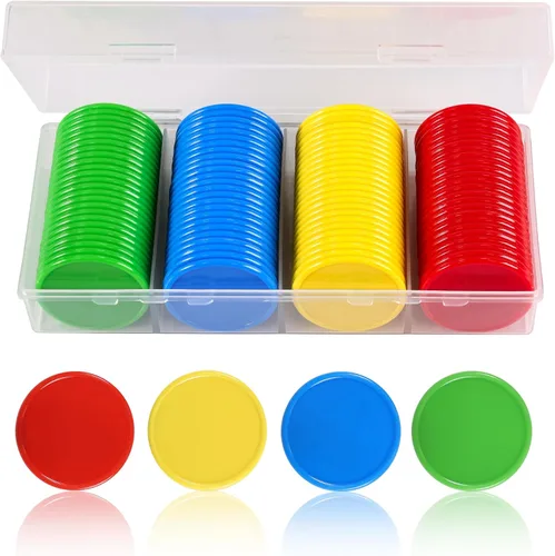 Vista 7 de Fichas de póquer plásticas de 1,45 pulgadas para fichas de juego Fichas de juego de cartas de póquer a granel