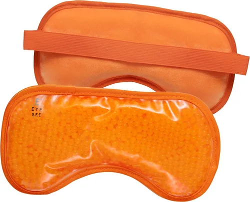 Vista 8 de Eye See Máscara de ojos de gel de felpa para ojos hinchados, azul – Máscara de ojos fríos para tratar ojeras, senos paranasales, ojos secos