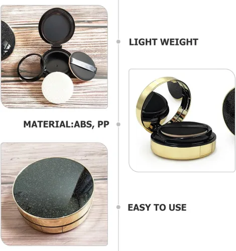 Vista 2 de FOMIYES Estuche robusto 2pcs envases de polvo vacíos Fundación Suelta Puff Box Estuche de maquillaje de viaje recargable