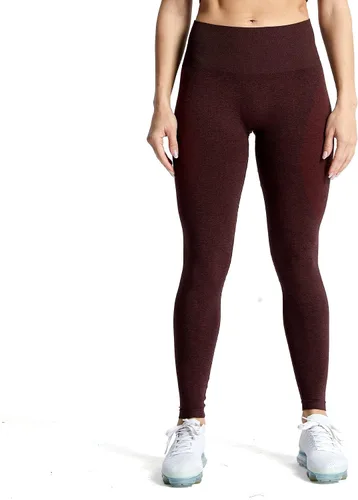 Vista 5 de Aoxjox Leggings de entrenamiento sin costuras para mujer, con contorno de sonrisa, cintura alta, pantalones de yoga para gimnasio