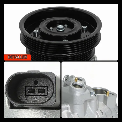 Vista 9 de A-Premium Compresor de aire acondicionado con embrague compatible con Volkswagen Jetta 2005-2014, Passat 2012-2014, Golf Beetle Cabrio R32 Rabbit