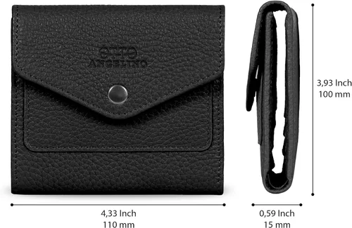 Vista 2 de Cartera estilo sobre de cuero genuino - Bloqueo RFID - Unisex