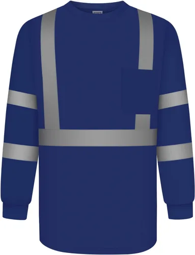 Vista 9 de TCCFCCT Camisas de seguridad para hombre reflectantes Clase 3 de manga larga de alta visibilidad, camisas de alta visibilidad para hombre y mujer