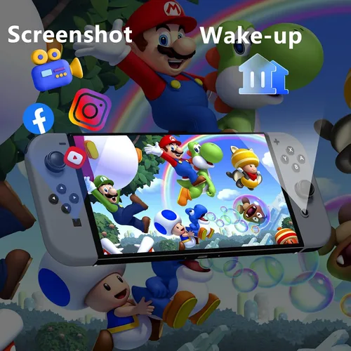 Vista 7 de QOZUGY Controller for Nintendo Switch, Replacement Wireless LR Controller with Double Vibration Support Wake-up and Screenshot