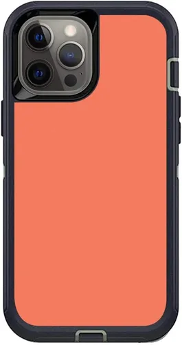 Vista 12 de MightySkins Skin compatible con OtterBox Defender iPhone 12 Pro Max - Azul sólido Funda protectora de vinilo duradera y única Fácil de aplicar