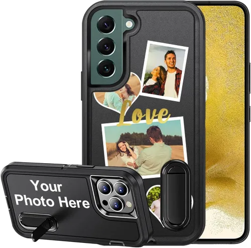 Vista 10 de Funda de teléfono personalizada para Samsung Galaxy S22 5G, funda con soporte incorporado/función atril, cubierta de protección resistente a