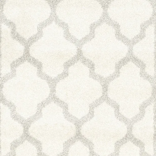 Vista 5 de SAFAVIEH Amherst Collection AMT420E - Alfombra para pasillo, 2 pies 3 pulgadas x 7 pies, beige y gris claro, diseño de enrejado marroquí,