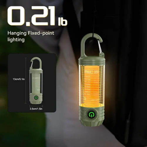 Vista 2 de HomeBeyond Linterna de camping portátil recargable, linterna LED con 6 modos, luz roja de emergencia al aire libre para senderismo, caminata