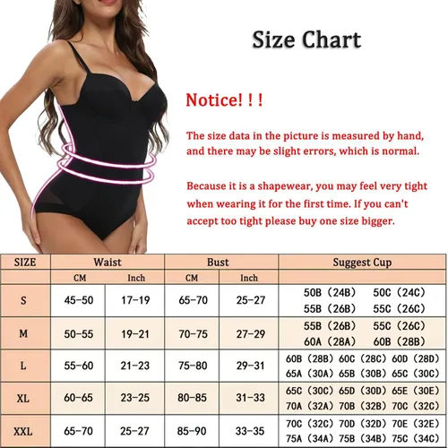 Vista 3 de SOEPCNEI Shapewear for Women, Women's Sexy Bodysuit, Tummy Control Fajas Body Shaper with Lace cutouts Butt Lifter.